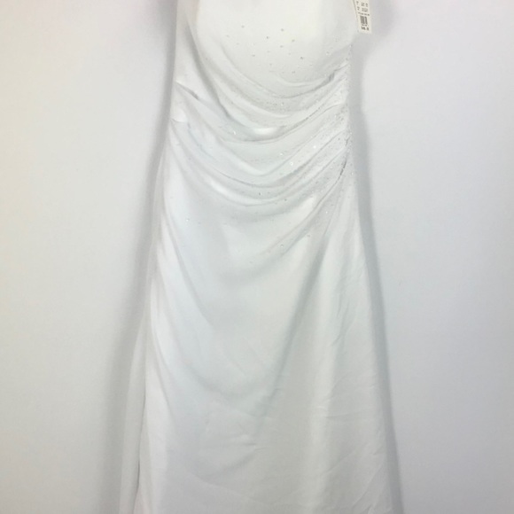 NWT David's Bridal 12 Wedding Dress White Beaded - Picture 3 of 6